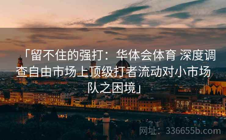 「留不住的强打：华体会体育 深度调查自由市场上顶级打者流动对小市场队之困境」