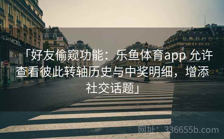「好友偷窥功能：乐鱼体育app 允许查看彼此转轴历史与中奖明细，增添社交话题」
