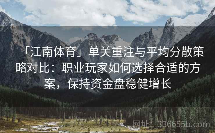 「江南体育」单关重注与平均分散策略对比：职业玩家如何选择合适的方案，保持资金盘稳健增长